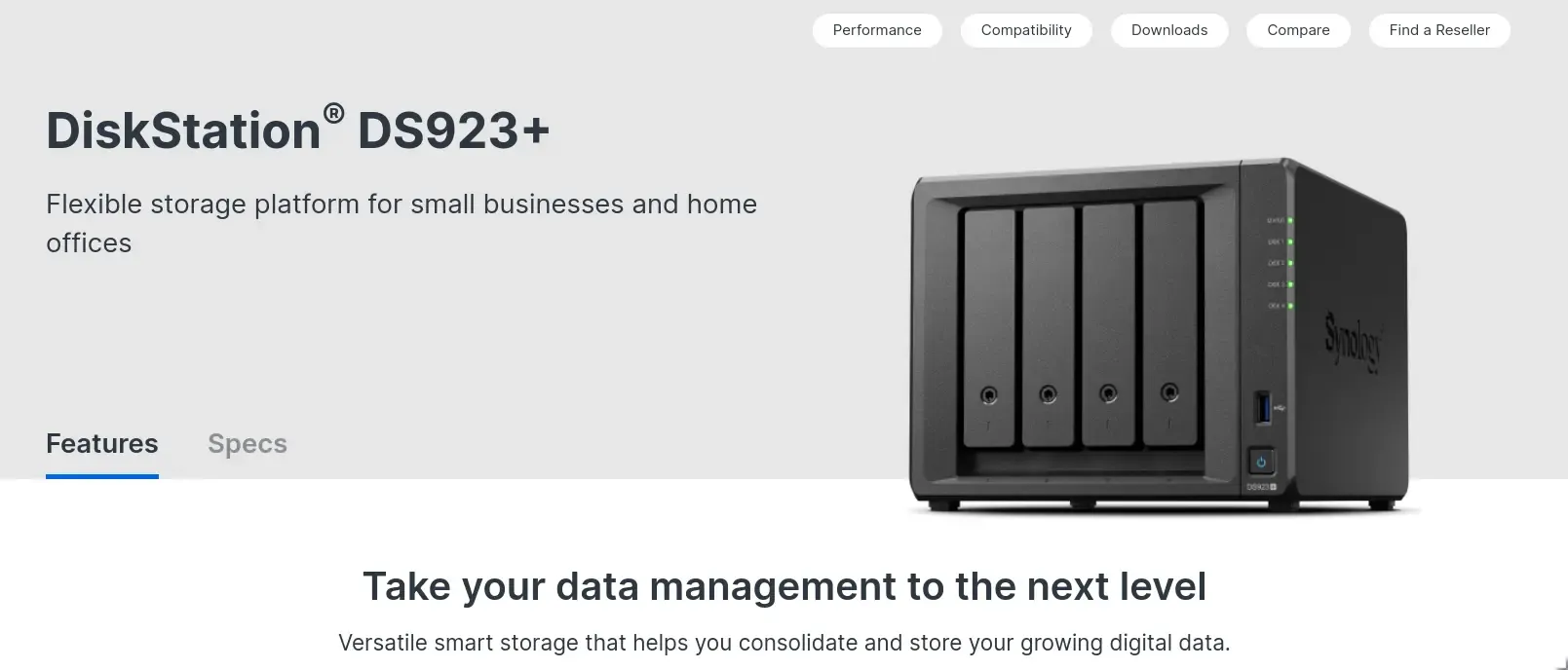 Synology DS923+ NAS Product Page