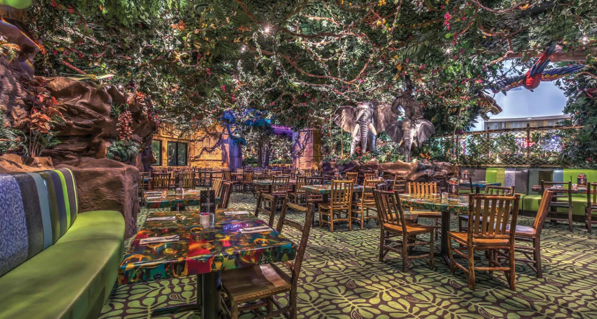 I forgot to take a pic, so here's a generic pic of Rainforest Cafe from their website.