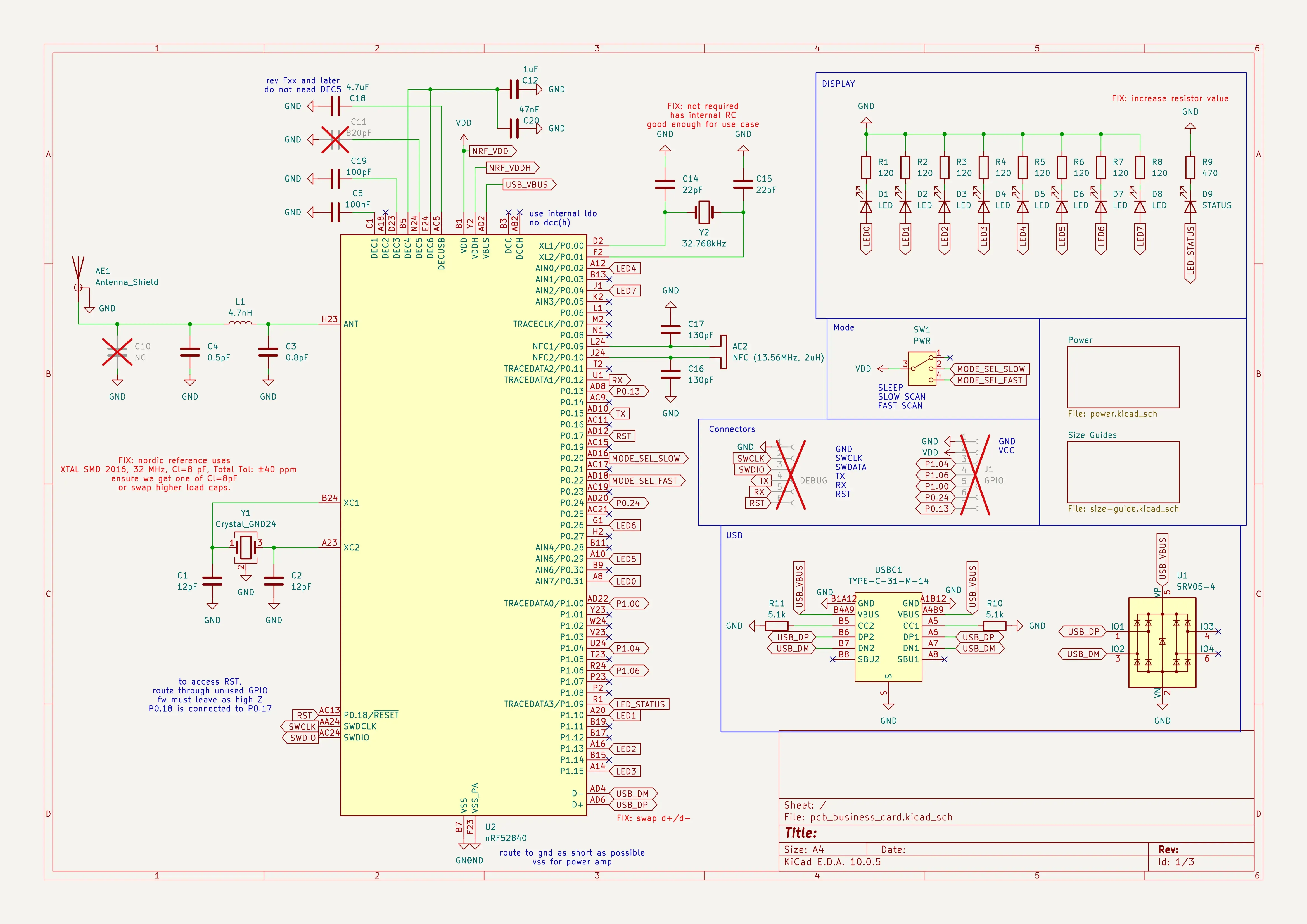 The main page of the schematic